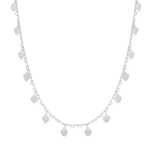 Colar de Corações em Prata 925